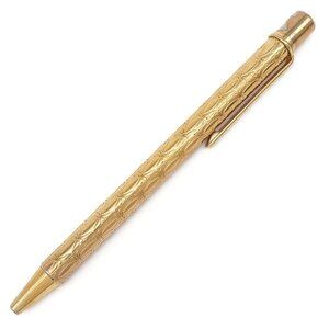 Cartier Ballpoint Pen C de Happy Birthday GP Gold Black Ink Writing Verified